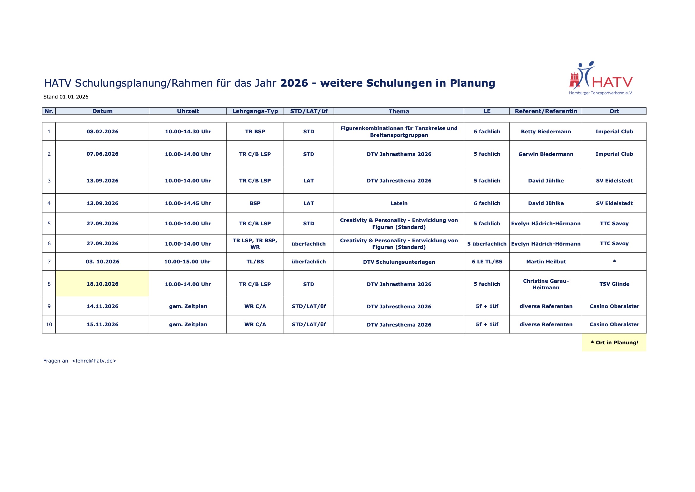 2026 HATV Schulungs Planung 3.0